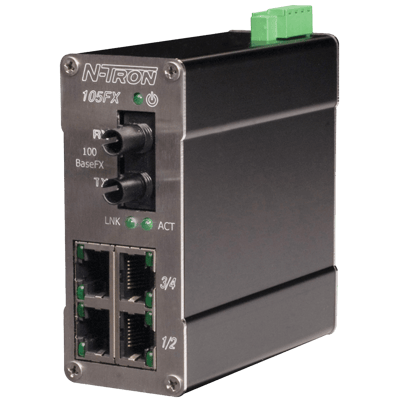 Red Lion Industrial Ethernet Switch, 105FX